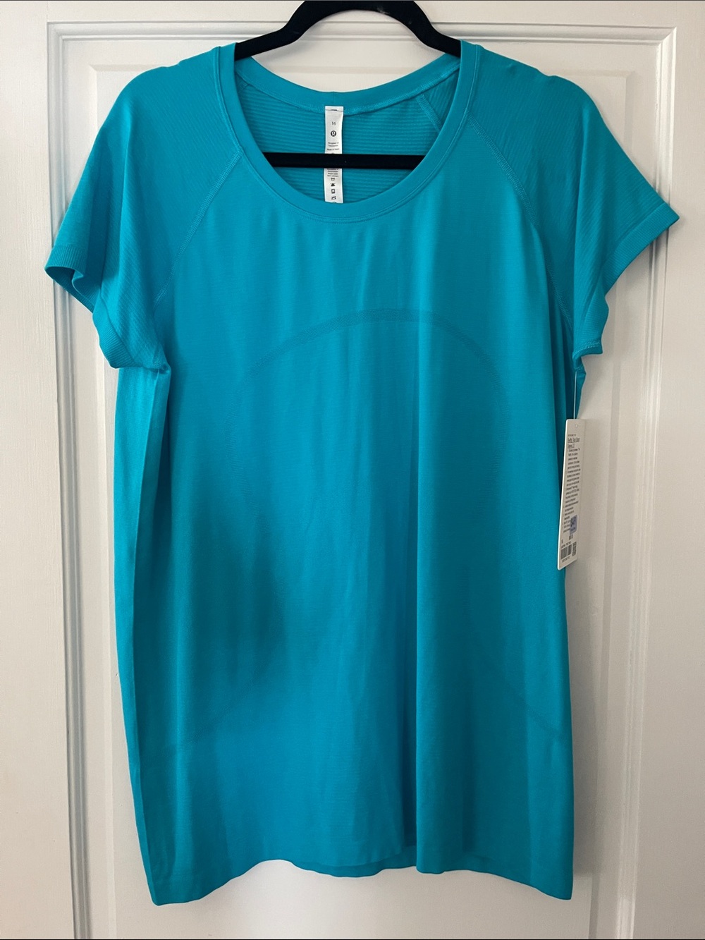 Lululemon Swiftly Tech Short Sleeve Scoop Neck Performance Top - Turquoise